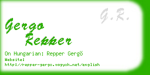gergo repper business card